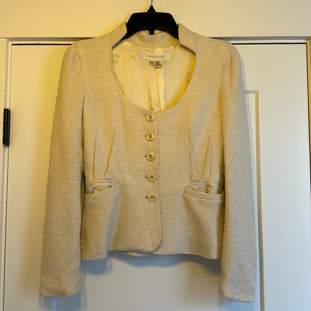 Zara Blazer Cream Size 4